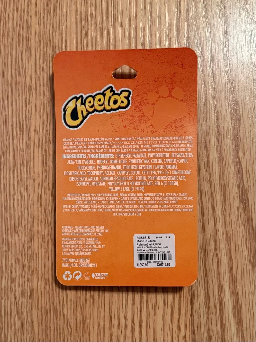 Cheetos Keychain and Flavored Lip Balm